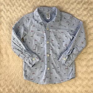 Carter’s Happy Little Guy Button Down Shirt 5T
